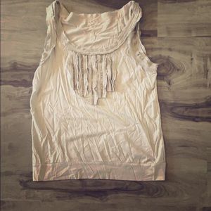 Loft silver embellished tank top